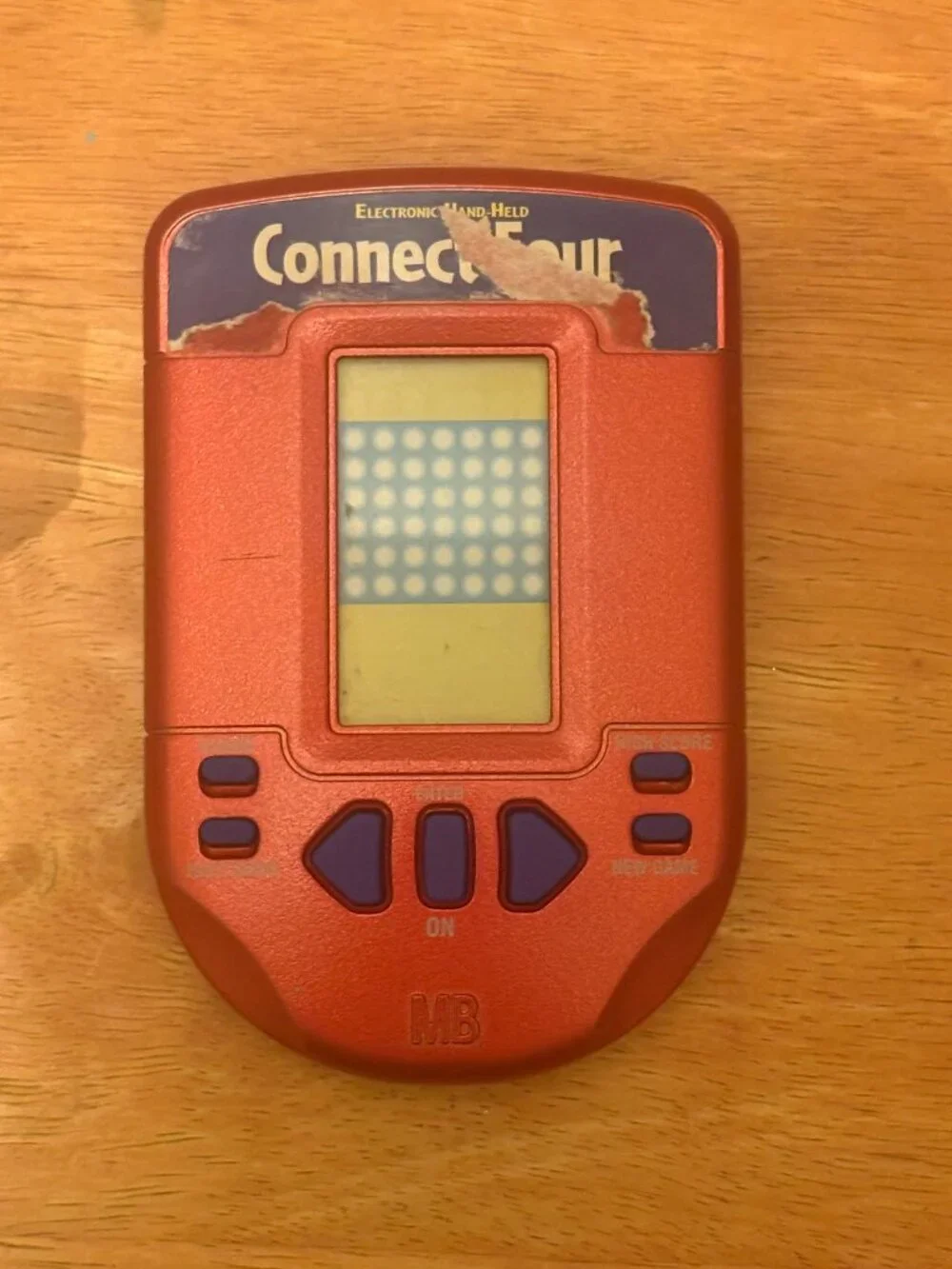 MB Electronic Hand Held Connect Four Game